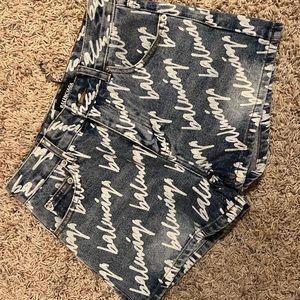 Balenciaga Denim Shorts Size Medium
